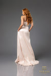 251P4061 Stretch Mikado Front Slit Strapless A-Line Dress