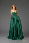 251P4066 Sweetheart Satin Sleeveless Prom Ballgown