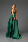251P4066 Sweetheart Satin Sleeveless Prom Ballgown