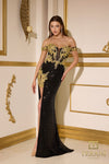 251P4083 Bodycon Off-shoulder Straps Sequins Long Prom Dress