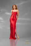 251P4119 Bodycon Jersey Satin Long Prom Dress