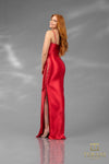 251P4119 Bodycon Jersey Satin Long Prom Dress