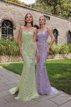 251P4329 Slim Sweetheart Beaded Tulle Long Prom Dress