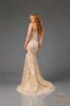 251P4388 Sweetheart Strapless Beaded Tulle Trumpet Prom Dress