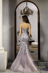 251P4388 Sweetheart Strapless Beaded Tulle Trumpet Prom Dress