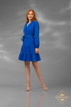 Breathable Cotton v neck Full Sleeves a line Dress - 251S4526