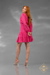 Breathable Cotton v neck Full Sleeves a line Dress - 251S4526