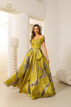 251E4208 Sleeveless Off Shoulder Burn Out A-Line Dress