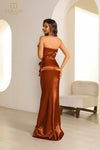 251E4231 Long Sheath Sleeveless Shimmer Dress