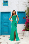 251E4266 A-Line Sleeveless Front Slit Evening Dress