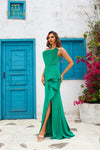 251E4266 A-Line Sleeveless Front Slit Evening Dress