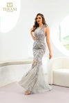 251GL4309 Bodycon Halter Neck Sleeveless Long Pageant Dress