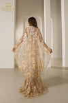 251M4326 V-neck Sleeveless Fit And Flare Lace Dress