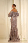 251M4414 Off-The-Shoulder Puff Sleeves Sheath Dress