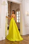 251P4058 Stretch Tafetta Sleeveless Halter Ballgown