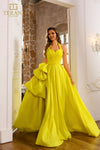 251P4058 Stretch Tafetta Sleeveless Halter Ballgown