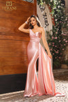 251P4123 Sleeveless Asymmetrical Fit and Flare Prom Dress