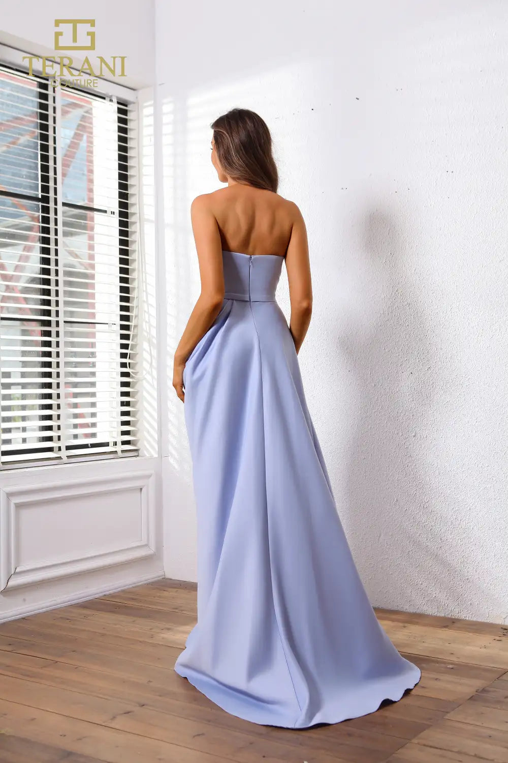 251P4131 Assyemtric Matte Satin Long Prom Column Dress 251P4131 Assyemtric Matte Satin Long Prom Column Dress