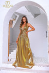 251P4534 Sleeveless Halter Neck A-line Long Prom Dress