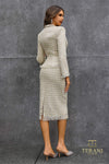 252C5020 - Mock 2 Piece Short With Peplum Cocktail Dress