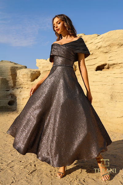 252C5022 - A-line Tee-Length Cocktail Dress