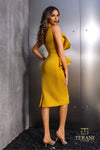 252C5024 - Bodycon Short With Peplum Cocktail Dress