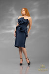 252C5030 - Bodycon Short With Peplum Cocktail Dress