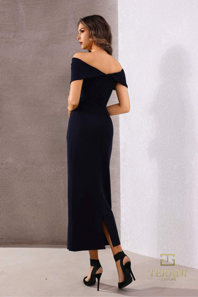 252C5037 - Bodycon Tee-Length Cocktail Dress