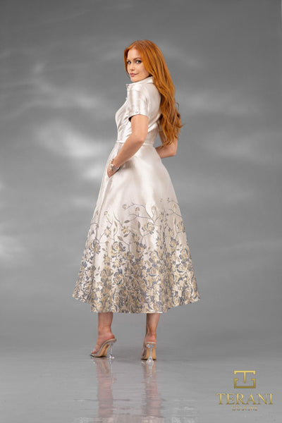 252C5507 - A-line Tee-Length Cocktail Dress