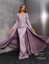 252E5108 - Fit and Flare Long With Overskirt Evening Dress