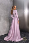252E5108 - Fit and Flare Long With Overskirt Evening Dress