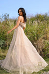 252E5125 - Bodycon Long With Overskirt Evening Dress