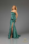 252E5131 Sleevless Stretch Mikado Trumpet Evening Dress