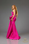 252E5131 Sleevless Stretch Mikado Trumpet Evening Dress