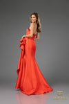 252E5131 Sleevless Stretch Mikado Trumpet Evening Dress