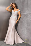 252E5133 - Fit and Flare Long Evening Dress