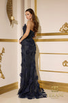 252E5149 - Fit and Flare Long Evening Dress