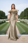 252E5156 - Fit and Flare Long Evening Dress