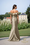 252E5156 - Fit and Flare Long Evening Dress