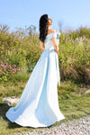 252E5169 - Fit and Flare Long With Overskirt Evening Dress