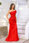 252E5180 - Fit and Flare Long Evening Dress