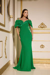 252E5181 - Fit and Flare Long Evening Dress
