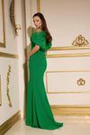 252E5181 - Fit and Flare Long Evening Dress