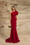 252E5514 - Fit and Flare Long Evening Dress