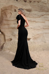 252E5514 - Fit and Flare Long Evening Dress