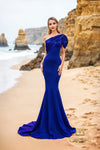 252E5514 - Fit and Flare Long Evening Dress