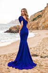 252E5514 - Fit and Flare Long Evening Dress