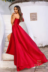 252E5531 - Fit and Flare Long With Overskirt Evening Dress