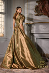 252E5531 - Fit and Flare Long With Overskirt Evening Dress