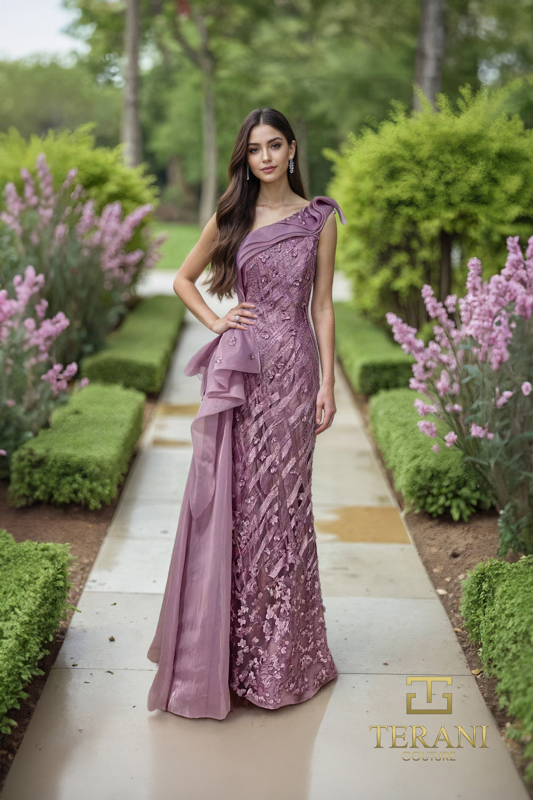 252GL5205 - Bodycon Long Gold Dress